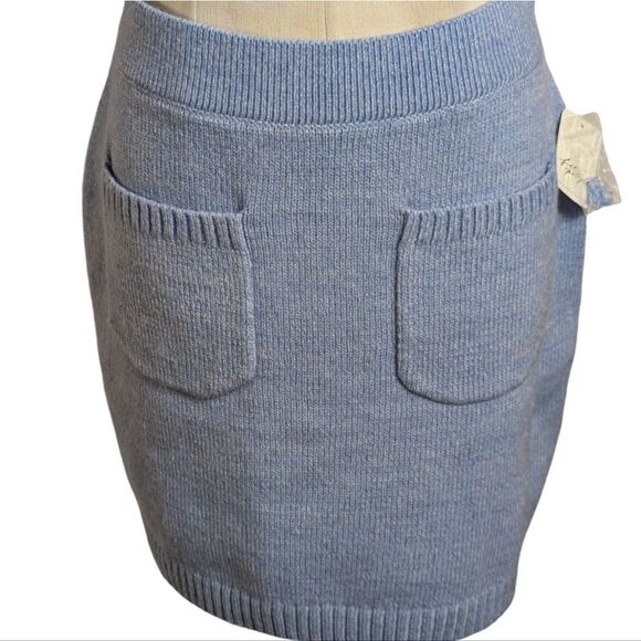 Free PeopleViola Knit Periwinkle Mini Skirt NWT - Picture 4 of 9